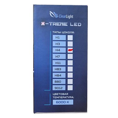 я_Лампа H4 12V LED X-Treme 10000Lm 6000K CLXTMLEDH4-2 к-т 2шт Clearlight